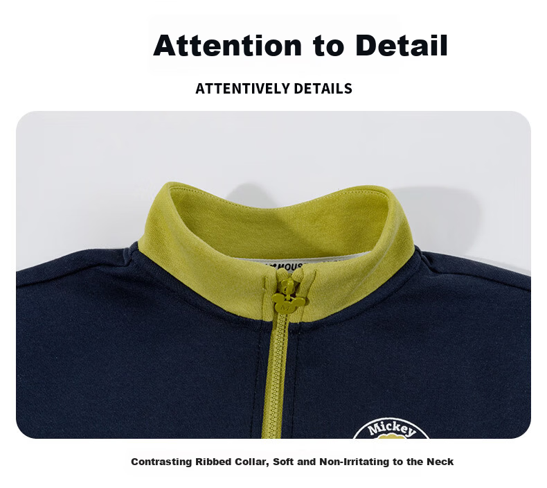 Disney Kids Spring and Autumn New Boys Cartoon Fashion Casual Comfortable Warm Jacket Set Retro Green 100 12