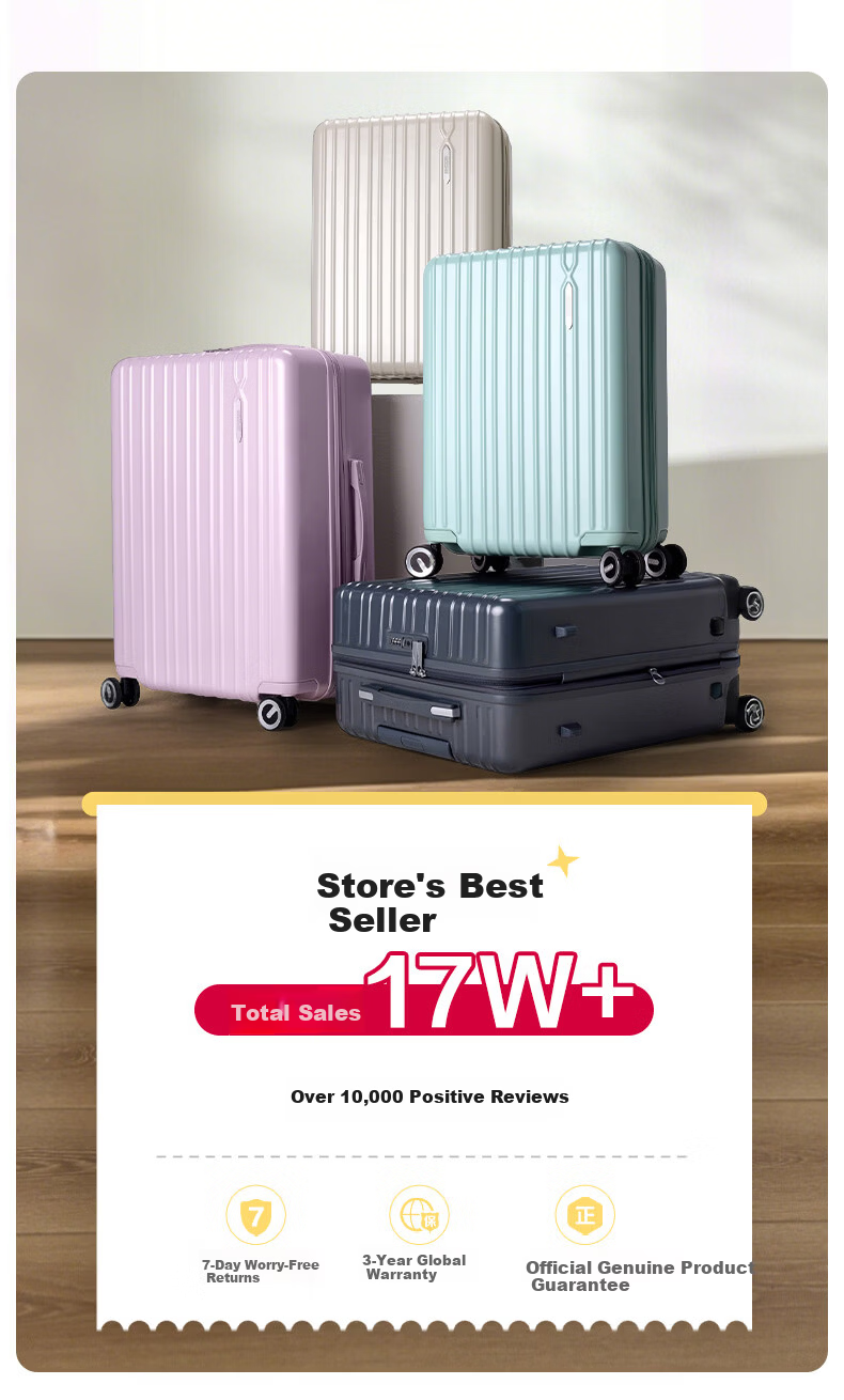 Mei Travel 24-inch Expandable Luggage Suitcase with Trolley, Student Password Lock, Hu Xianxu Style 79B Lilac Pink 3