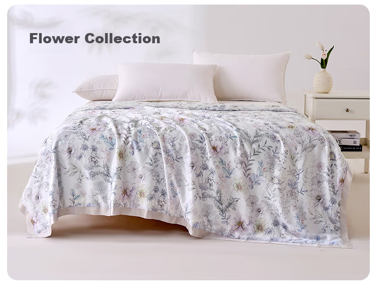 Ciyun Ice-Soft Cooling Silk Summer Quilt 100% Washable Silk Air-Conditioned Blanket 150*210cm Huaji 15