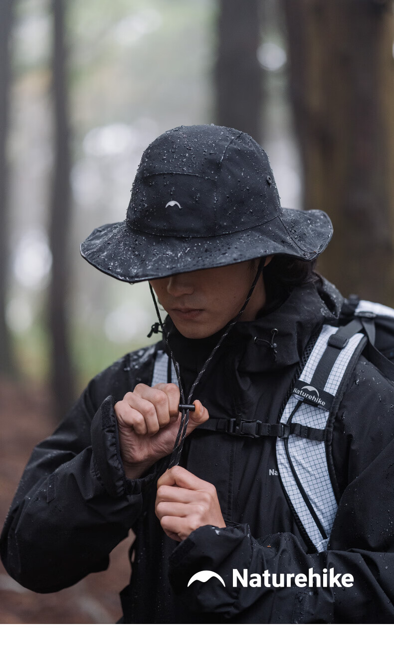 Naturehike Large Brim Fisherman Hat Outdoor Rainproof Sun Protection Waterproof Hiking Mountaineering Creek Walking Men's Hat 5