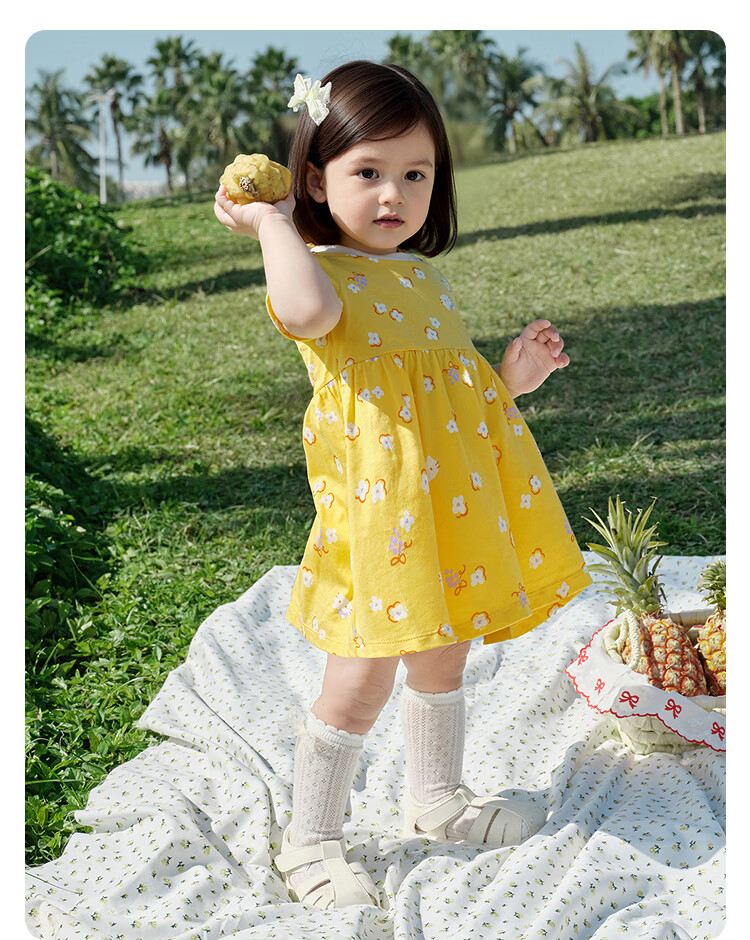 Balabala Kids Dress Baby Dress 2026 Summer New Girls Princess Dress Cotton Breathable Cute 28