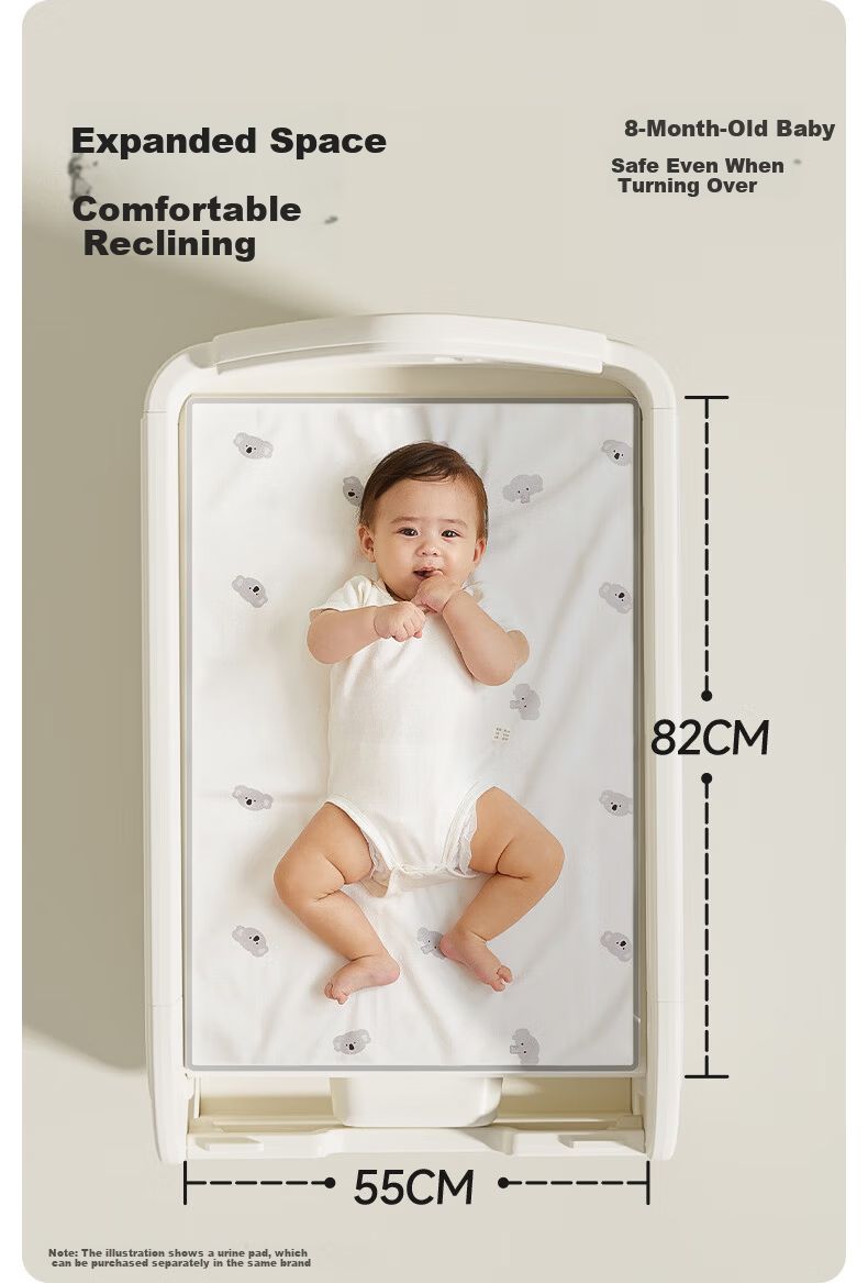 Babypods Diaper Changing Table Baby Care Station Newborn Diaper Changing and Massage Table Multifunctional Portable Mobile Baby Crib 14