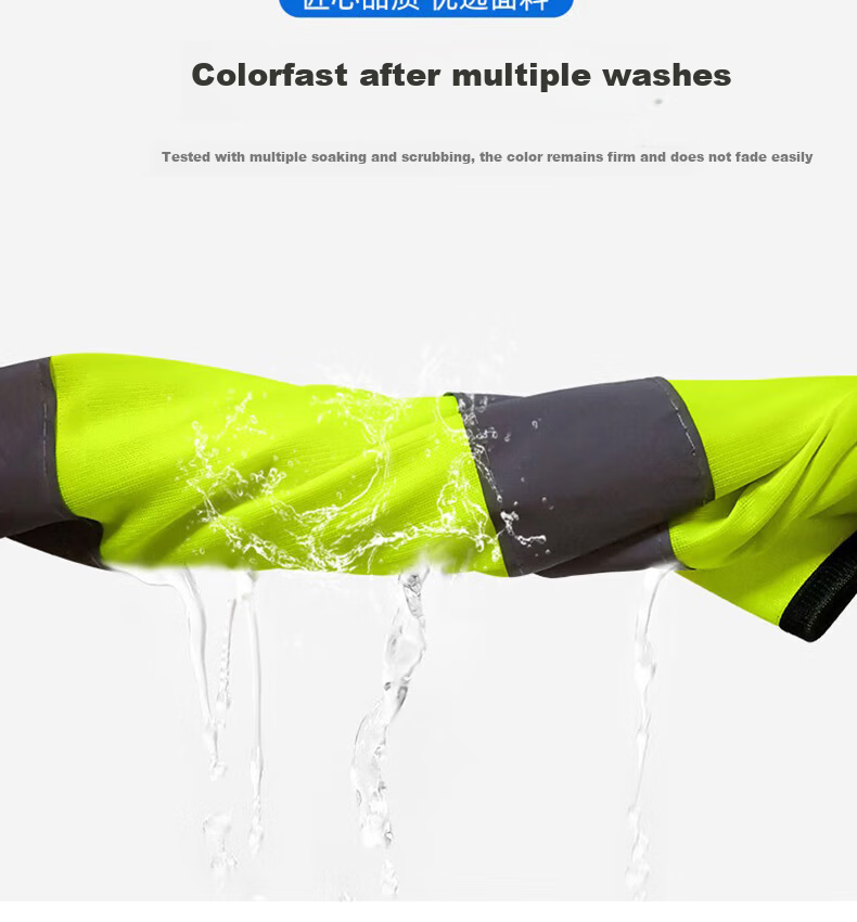 BAIGE Reflective Vest Durable Thickened Traffic Construction Sanitation Vest Fluorescent Multi-pocket Zipper Orange CW365757 11
