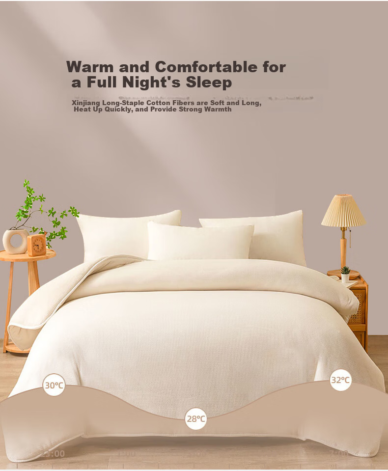 Era of Simplicity 100% Xinjiang Long-Staple Cotton Quilt Four Seasons Cotton Comforter Spring and Autumn Quilt 4 Jin 150*200cm 9