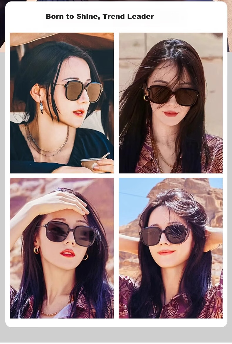 GOGOSOON Dilireba Style Sunglasses for Square and Round Faces 2025 New High-End UV Protection Sunglasses Back to School 4