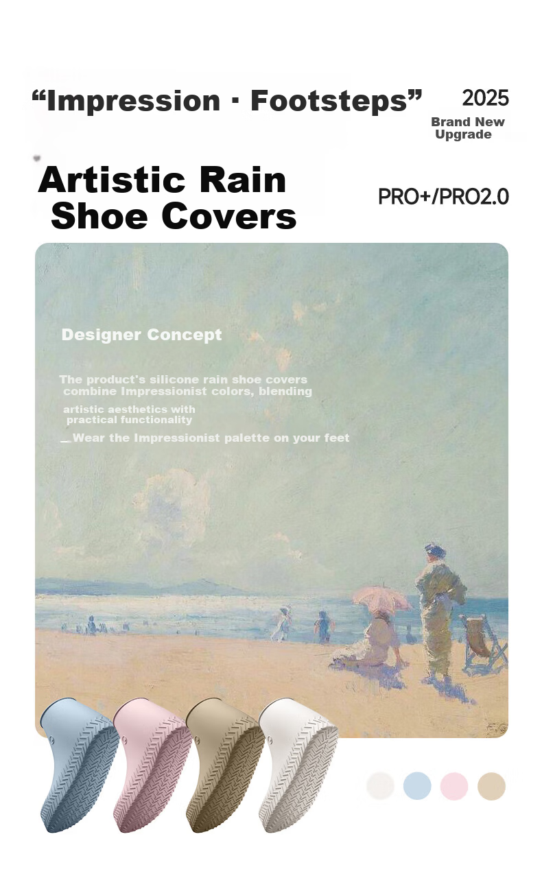 Aikangni Adult Silicone Rain Shoe Covers Waterproof Non-slip Wear-resistant Portable Rain Boots Thickened Black Size L 1