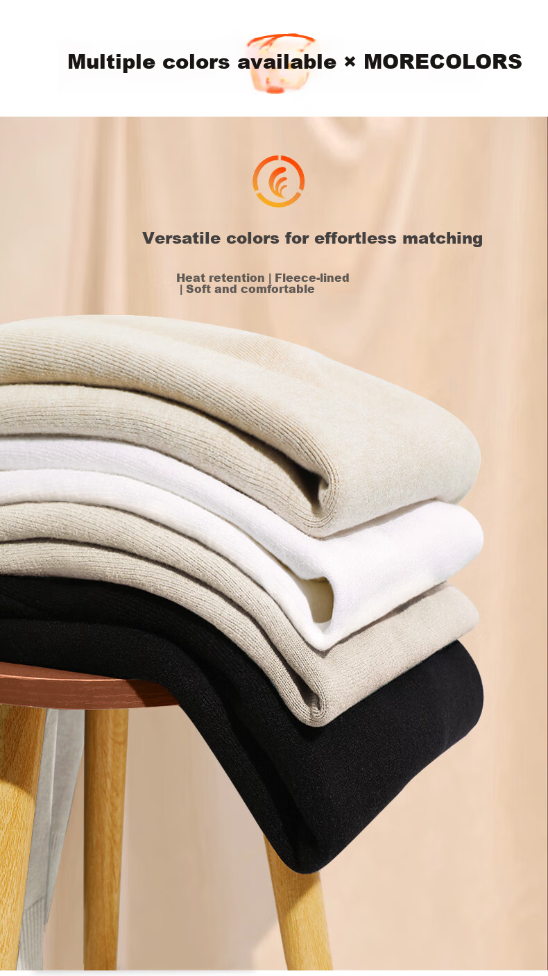 Hodo Multi-Color Options Half Turtleneck Fleece-Lined Sweater Men Winter Heavyweight Thick Warm Integrated Fleece Men's Knitwear 2