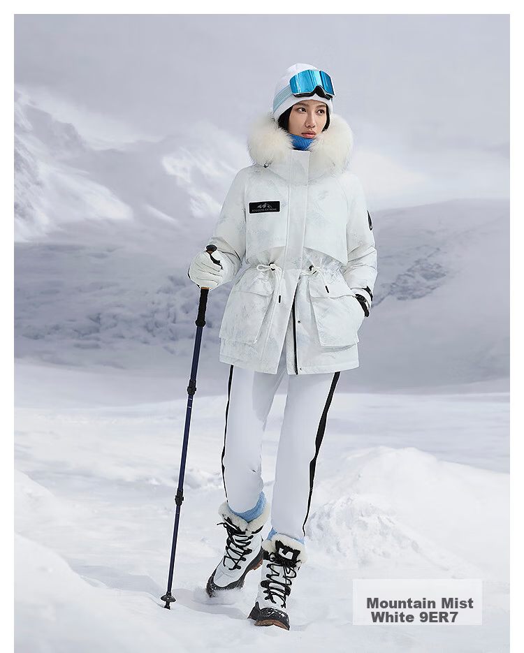 BOSIDENG Off-Season Extreme Cold Goose Down Women's Winter Thickened Hooded Short Coat with Large Fur Collar Mall Edition 20