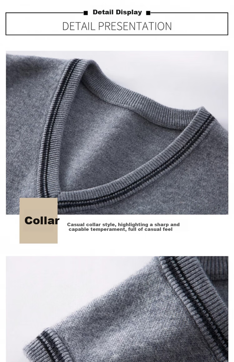 Hengyuanxiang Pure Wool Sweater Vest for Men, Autumn And Winter V-Neck Cardigan, Thickened Waistcoat for Middle-Aged Men, Dad's Outfit, Red, XL 19