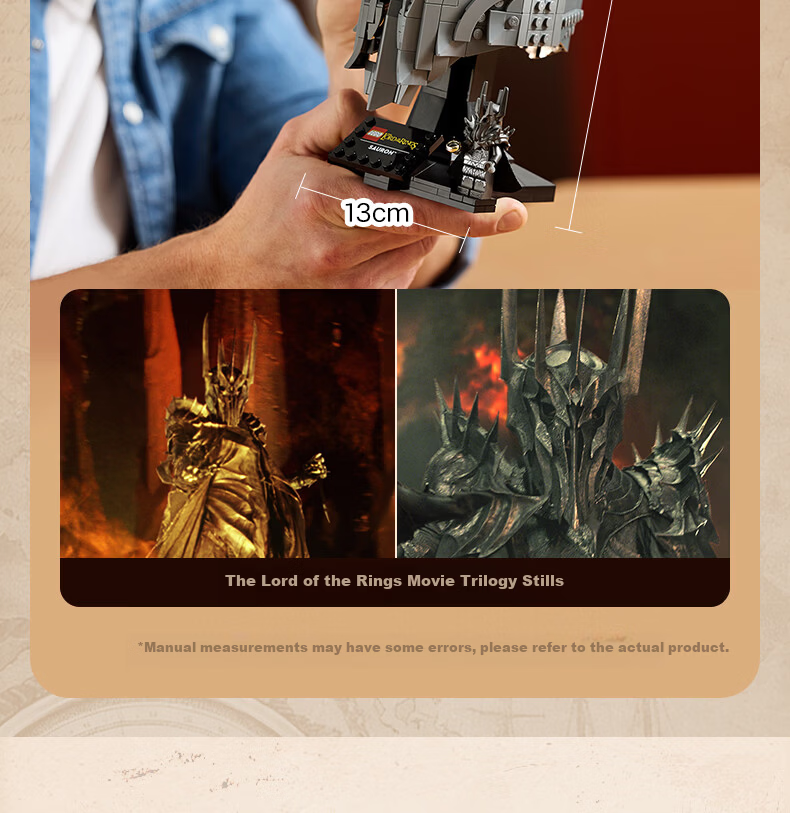 LEGO Building Blocks 11373 The Lord of the Rings: Sauron's Helmet Boys Girls Toy Birthday Gift Display Model 4