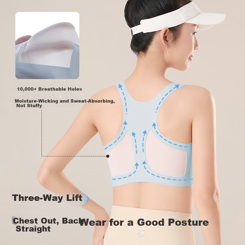 Meishianxuan Girls' Bra for Adolescents, Middle and High School Students, Developmental Stage Girls' Underwear, Children's and Teens' Sports Vest, Minimizing Large Bust