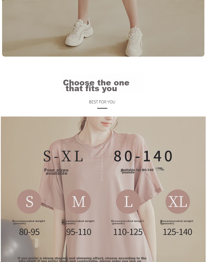 XUEXIMAN Yoga Wear for Women, Loose-Fitting Quick-Dry Short Sleeve Sports Top, Breathable Fitness Cover-Up, Summer Workout Athletic T-Shirt 9