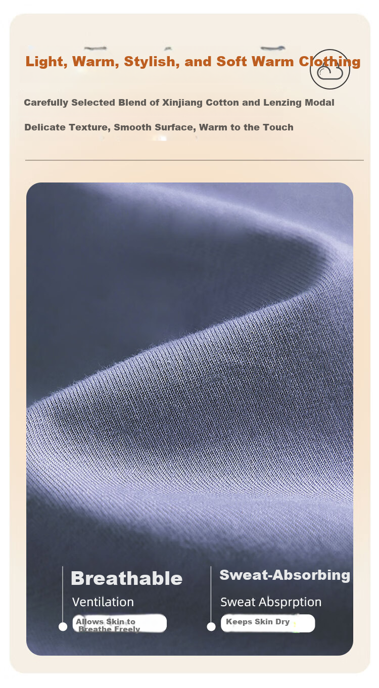 MiiOW 80S Modal Xinjiang Cotton Men's Thermal Underwear Set, Autumn Undershirt And Pants, Slim-Fit Base Layer Cotton Sweater, Heather Gray 12