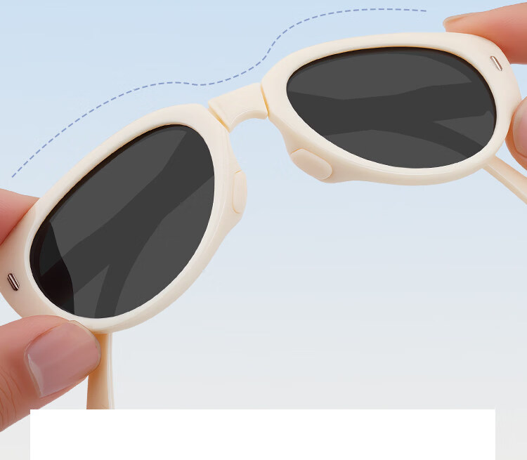 FENCHI Foldable White Cat Eye Sunglasses for Women 2026 New High-End White Frame Polarized UV Protection 13