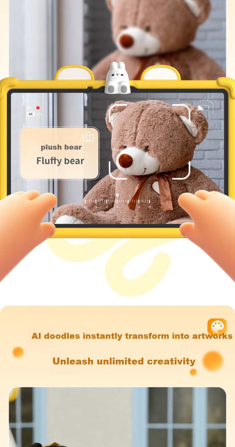 Huohuo Rabbit AI Early Education Learning Machine Smart Eye Protection Large Screen Children's Tablet Reading Tutor for Boys and Girls Birthday Gift 9