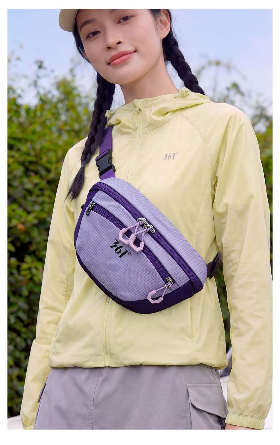 361° Women's New Dopamine Sports Crossbody Bag Outdoor Lightweight Large Capacity Chest Bag Casual Versatile Phone Bag 20