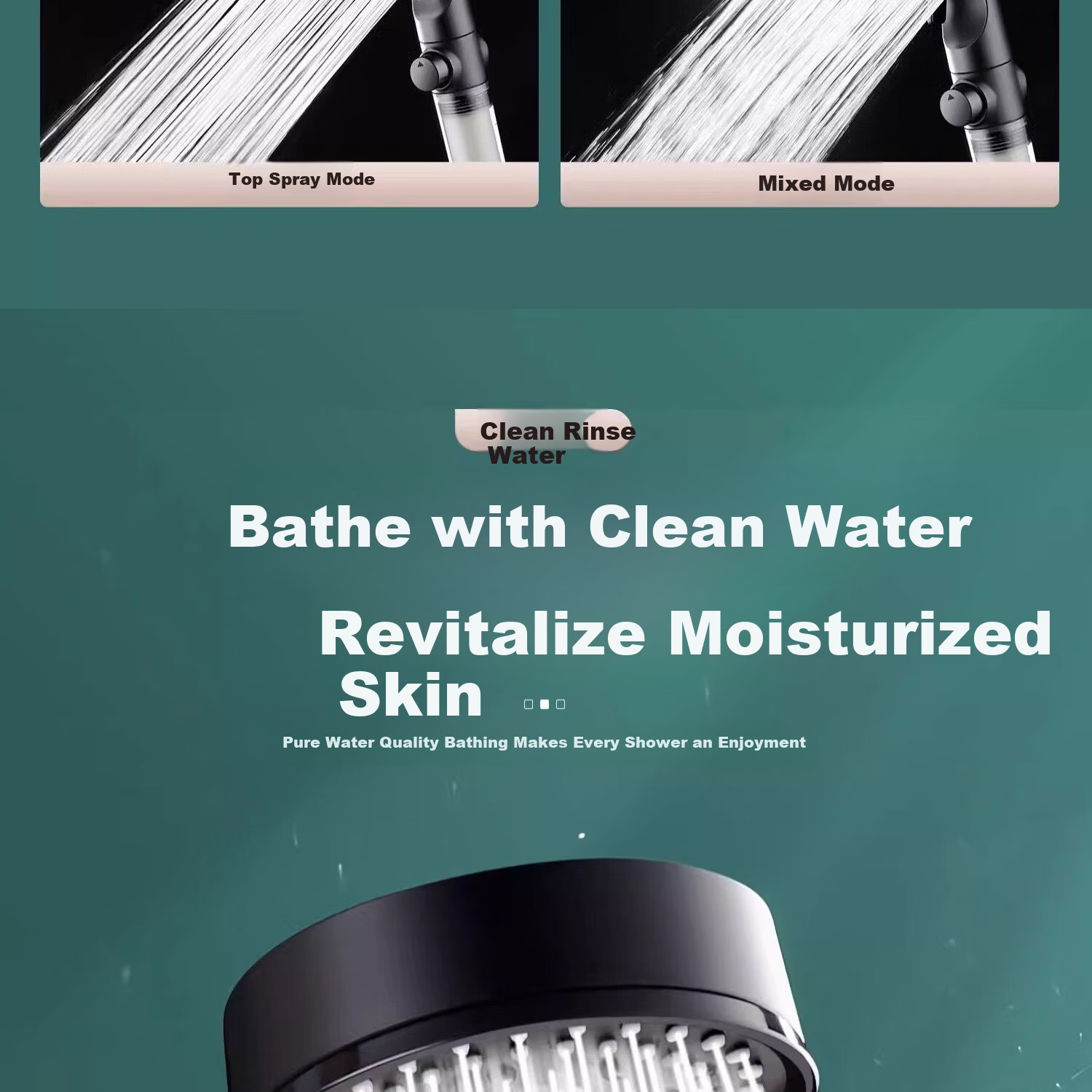 Del 28-Year Brand High-Pressure Shower Head Super Strong Water Flow Filtered Shower Head with Water Stop Function 15