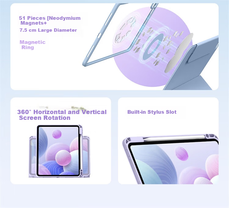 Baseus iPad Pro Case Apple Tablet Protective Cover [Heightened Design | Magnetic Detachable] Compatible with 2025/24 iPad Pro 13-inch 10