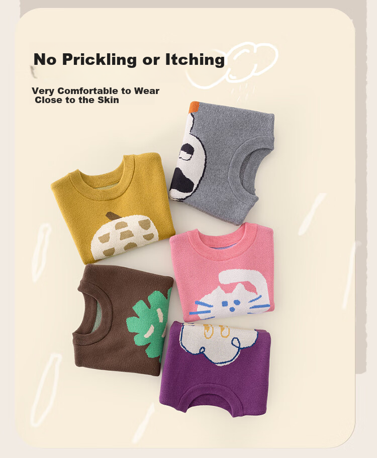Papapapa Autumn Winter Baby Boys and Girls Knitted Pullover Sweater Vest Children's Purple 100 cm 3