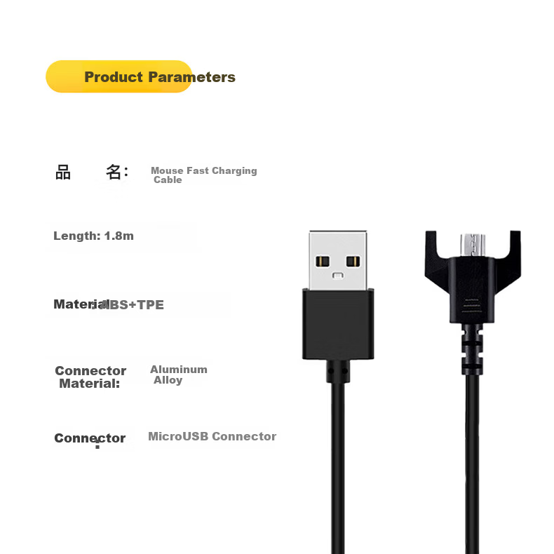Baking Logitech Mouse Charging Cable Compatible with Original Logitech GPRO G903/G703/G403/GPW/G900 Wireless Mouse Charging Cable GPW 2nd Generation USB Charger 6