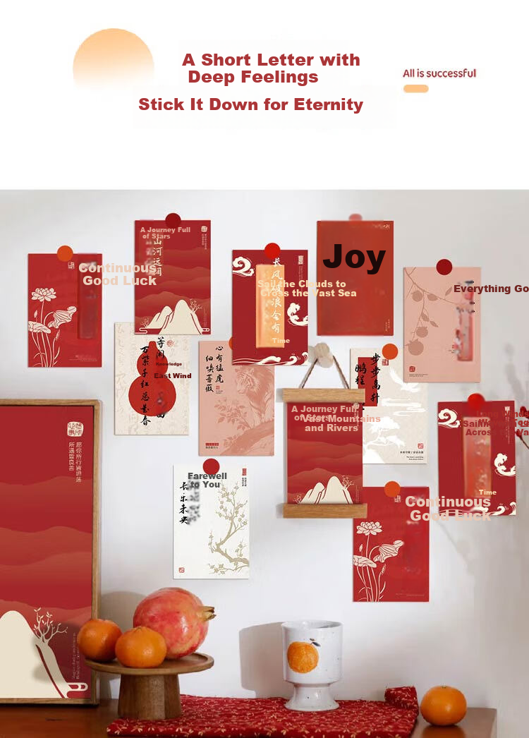 Kingdee Greeting Card Wish Card Graduation Souvenir Student Commemorative Chinese Style Wish Wall Success in Exams Inspirational College and High School Entrance Exam BCBQ118 2