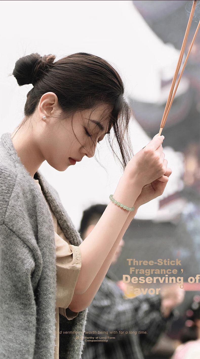 Sino Gem Light Clear Hetian Jade Bracelet for Women Natural Jade Beaded Bracelet Anniversary Birthday Gift for Girlfriend Wife 10
