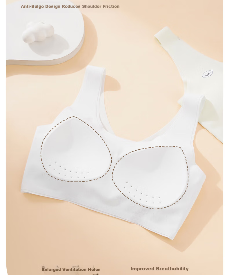 Free Style Developmental Period Girls' Underwear Junior High School Student Puberty Bra Seamless Invisible Ultra-Thin Girls' Vest 6