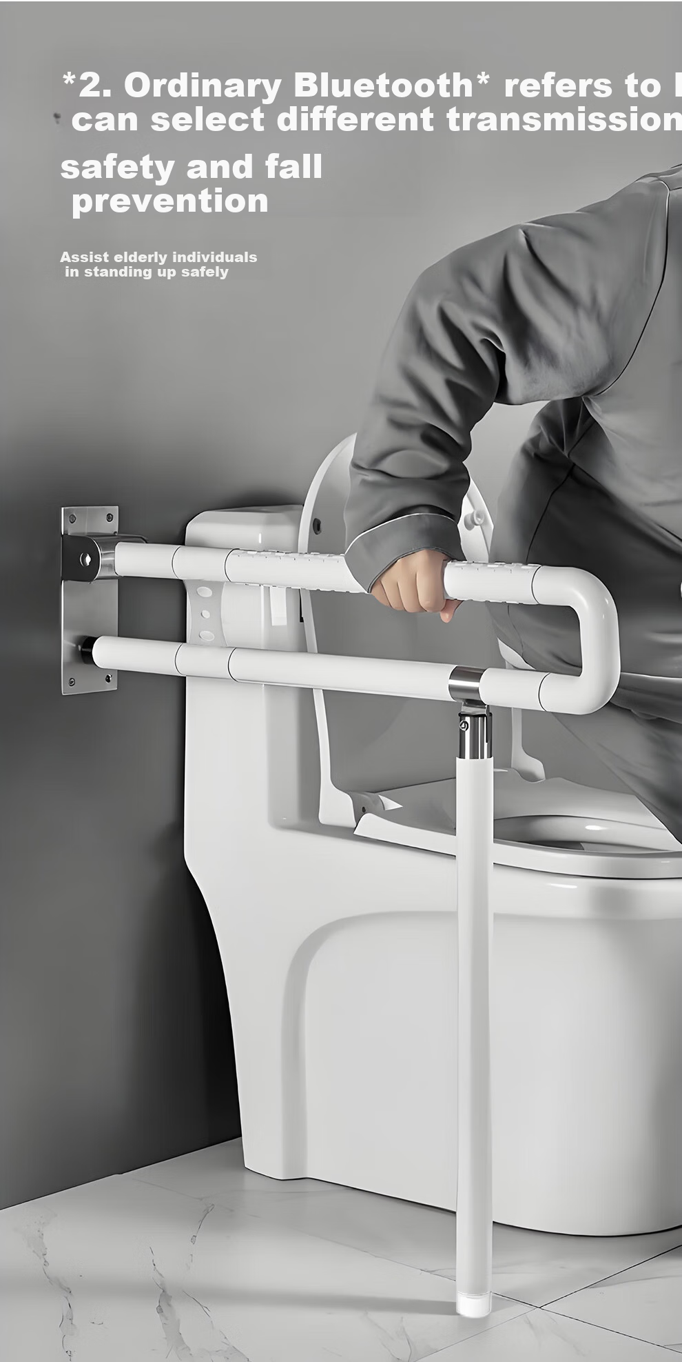 Submarine Toilet Safety Grab Bar Elderly Anti-Slip Bathroom Toilet Handrail Accessibility Aid 1