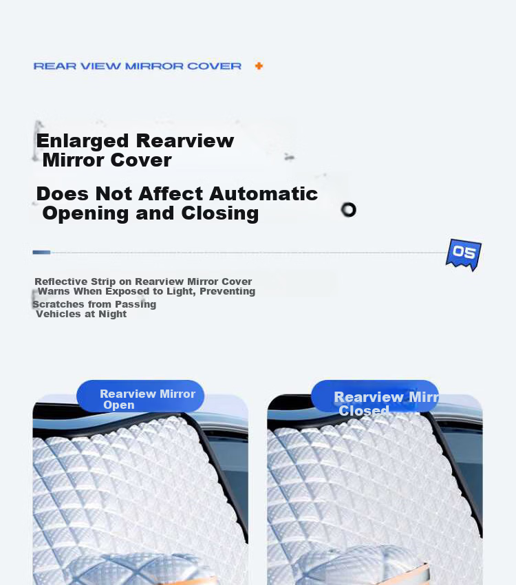 AUTOWOEL BYD Han DM-i Snow Cover Car Front Windshield Snow Shield Frost and Freeze Protection Winter Windshield Cover 19