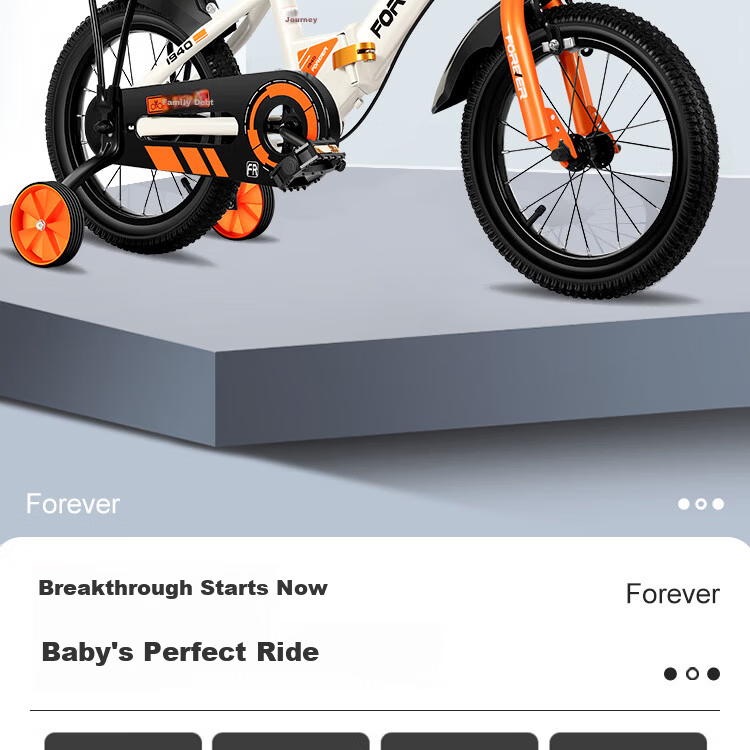 FOREVER Children's Bicycle for Boys And Girls, Foldable Pedal Bike for Ages 4-6 with Training Wheels, 14-Inch Red 1
