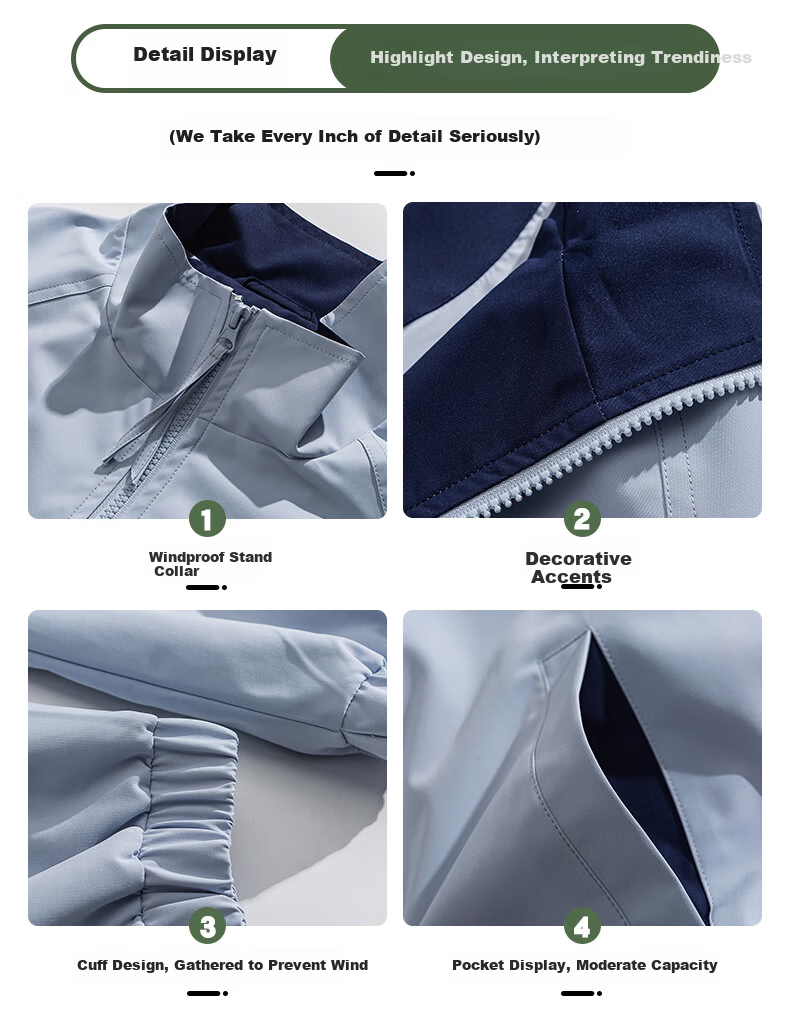 Guirenniao Men's Stand Collar Jacket New Spring Autumn American Baseball Collar Jacket Moonlight Blue S 17