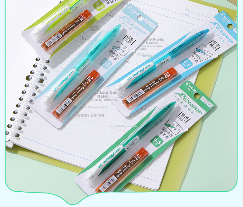 PILOT Popular Colored Automatic Pencil 0.5mm for Children Grade 1-2 with Eraser Stationery Transparent Peacock Green (Includes Lead) HRG10RCPG5 9