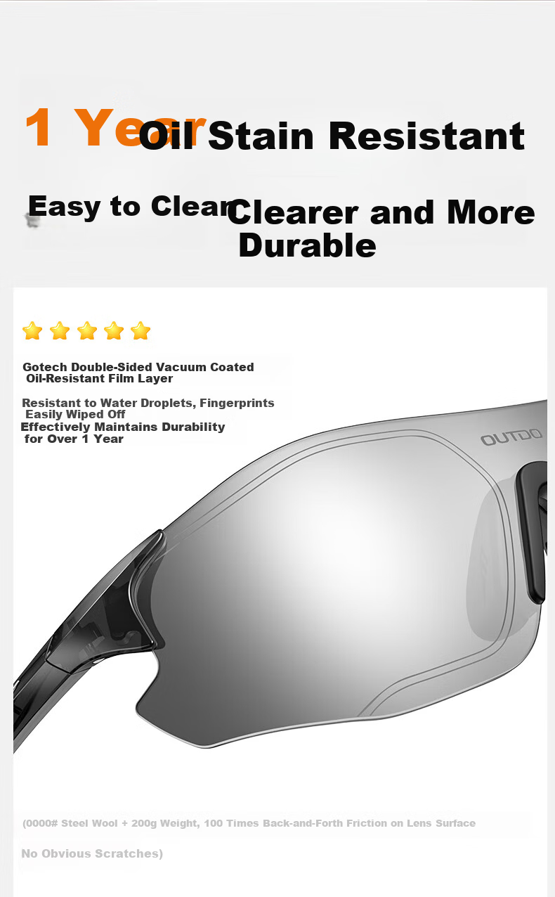 OUTDO Marathon Running Protective Sports Sunglasses Photochromic Unisex Sunglasses 67026-26 12
