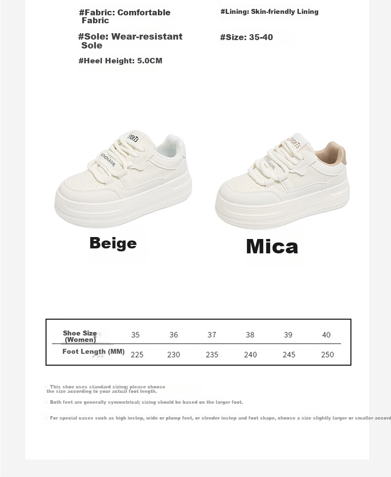 Cartelo Crocodile Women's White Sneakers Spring Fashion Simple Sports Casual Shoes Versatile Skate Shoes Beige 37 6