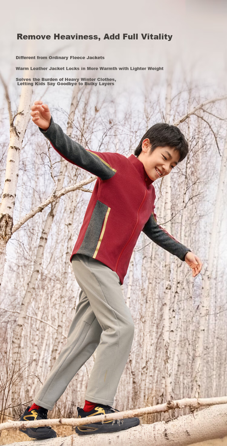 MoodyTiger Kids Warm Water-Repellent Leather Jacket Autumn Winter Boys Comfortable Soft Breathable Stand Collar Girls Sportswear 10