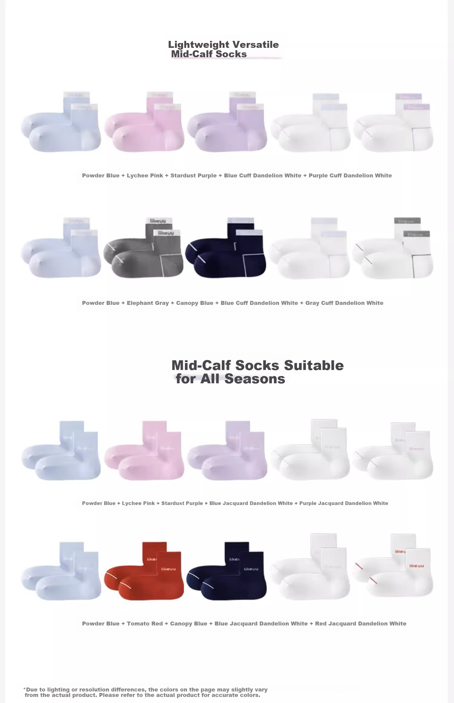 Like uu Kids Socks Boys and Girls Sports Socks Odor-Resistant Breathable Mid-Calf Cotton All-Season 7A Antibacterial 17