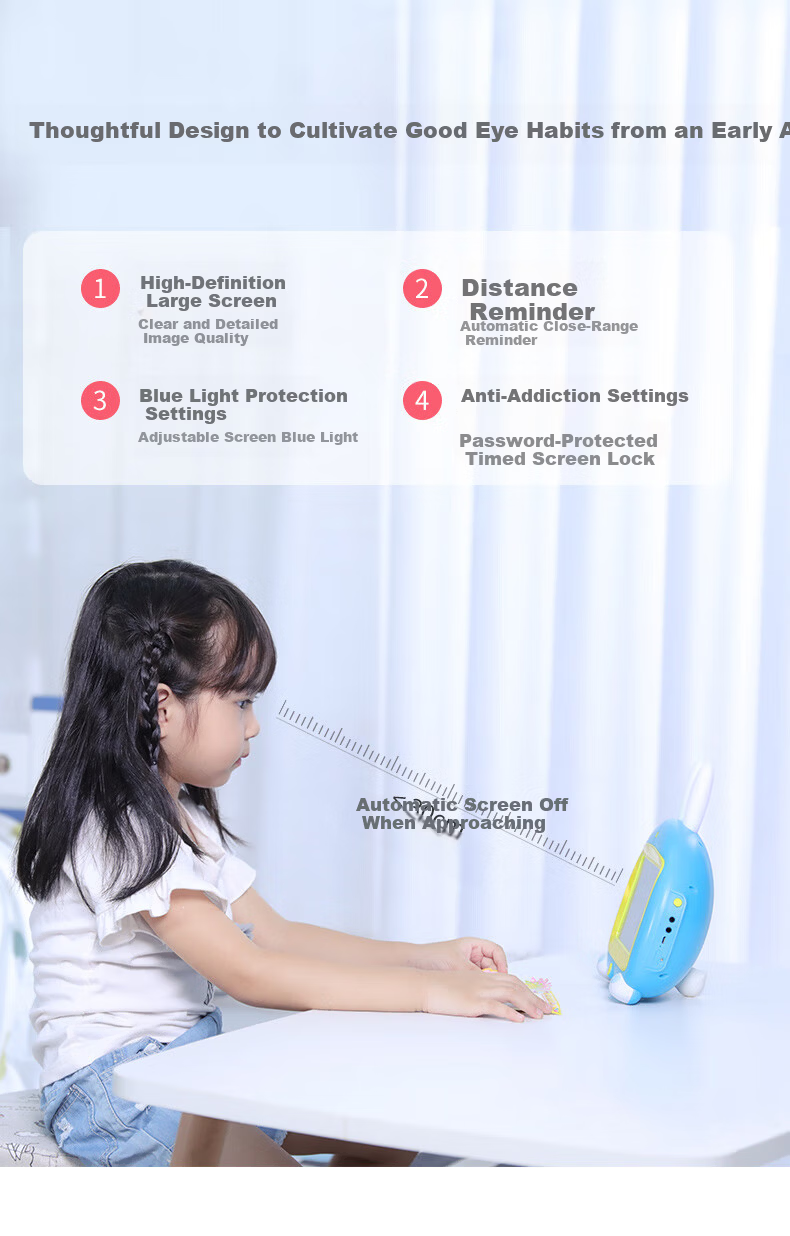 Huohuotu Early Education Learning Machine, AI Intelligent Eye Protection Large Screen Children's Tablet, Reading Pen Machine, Home Tutoring Device, Birthday Gift 7