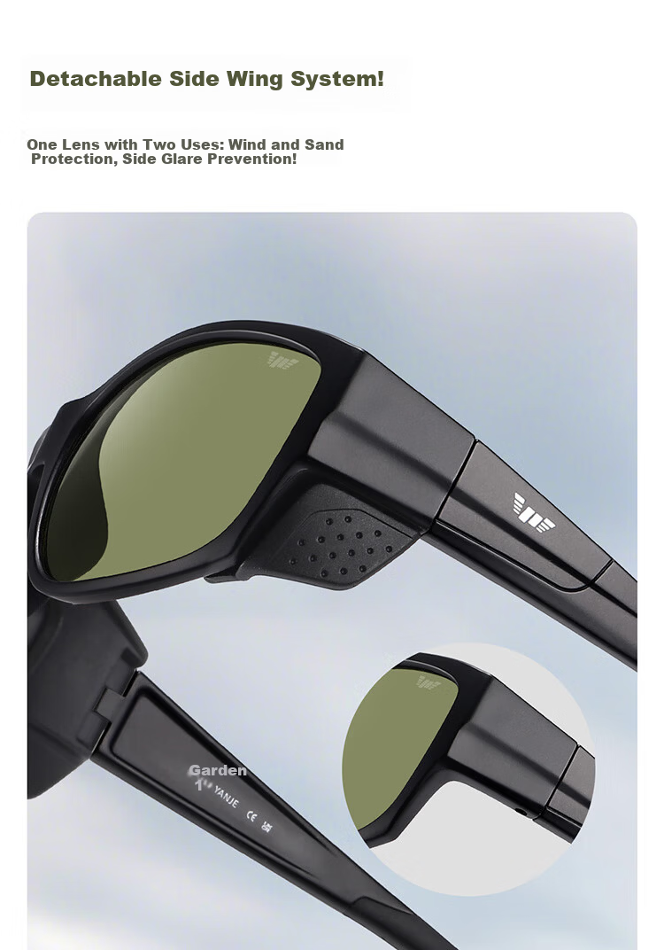 Bertha Fishing Sunglasses Polarized Outdoor Professional Anti-Glare Men Underwater Visible 3M Drift Watching Glasses 16