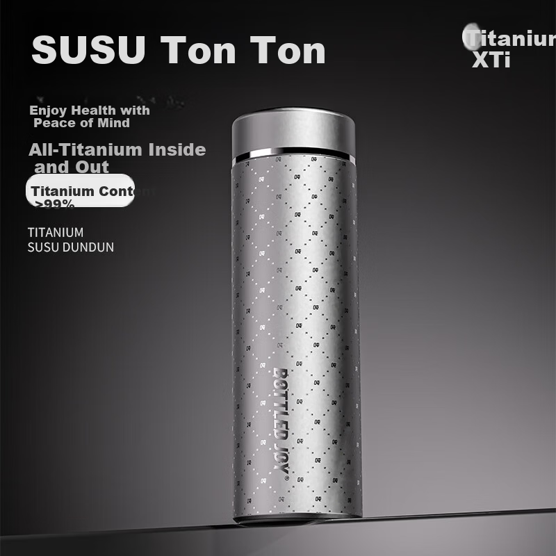 Dundun BOTTLED JOY Pure Titanium Insulated Mug Office Tea Cup Outdoor Business Cup Gift Souvenir Birthday Present