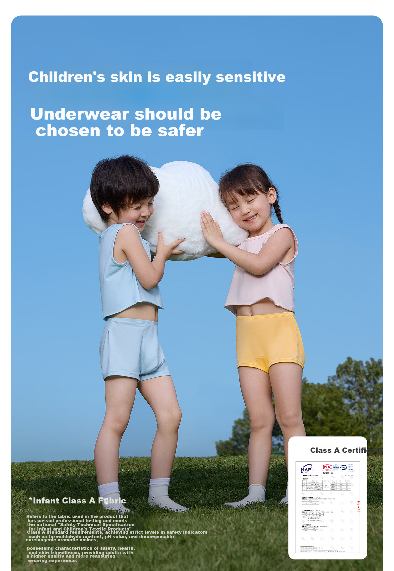BADIGAO Disposable Cotton Children's Underwear Daily Use Boys Girls Boxer Medical Grade Sterile Wash-Free Shorts 5