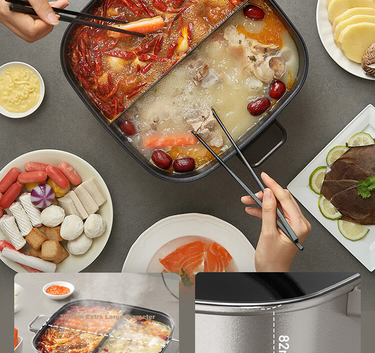 Joyoung Multifunctional Electric Hot Pot HG60-G650 Household All-in-One Electric Cooker with Adjustable Settings for Meat Cooking 18