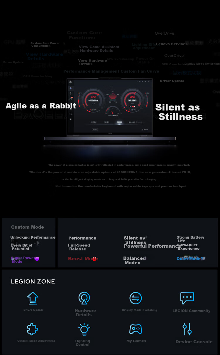 Lenovo Legion R9000P 2026 Gaming Laptop (Ryzen 9 8945HX, 16GB RAM, 1TB SSD, RTX 5060, 2.5K 240Hz, 100% DCI-P3) Black 12
