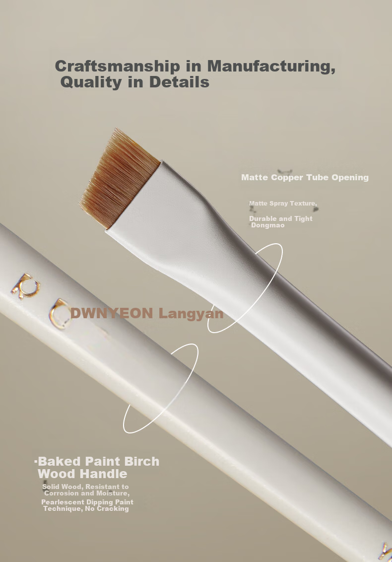 Rownyeon Flat Blade Lower Eyeliner Brush Angled Eyeliner Brush 237 Ultra Fine Detail Lower Lash Line and Aegyo Sal Defining Brush 6