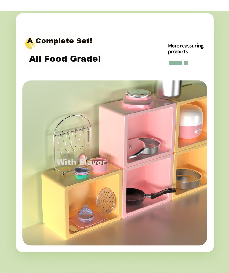 BULUQI Mini Kitchen Real Cooking Set Complete Cooking Toy for Girls Ages 7-14 Birthday Gift 6