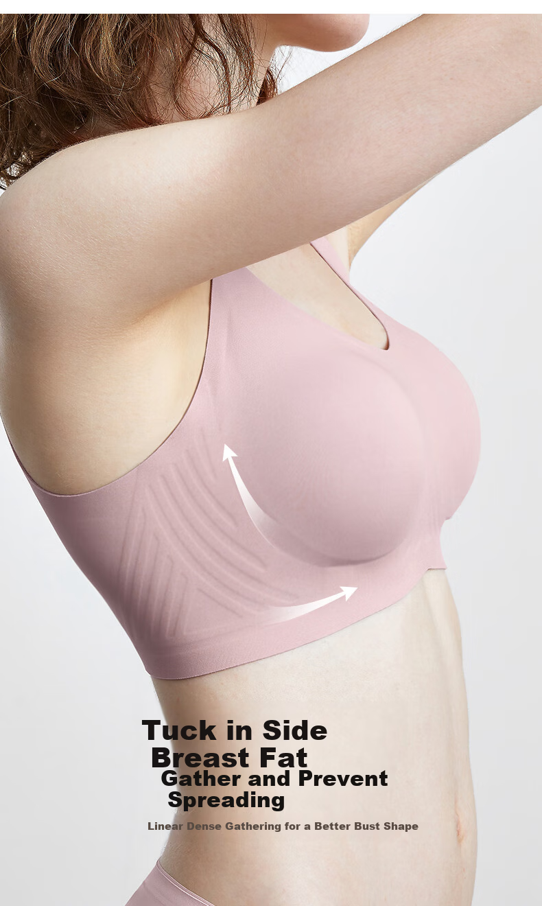EMXEE Maternity Nursing Bra Spring and Autumn Thin Comfortable Seamless Push-Up Shaped Front Open Button Breastfeeding Bra Black Size M 7