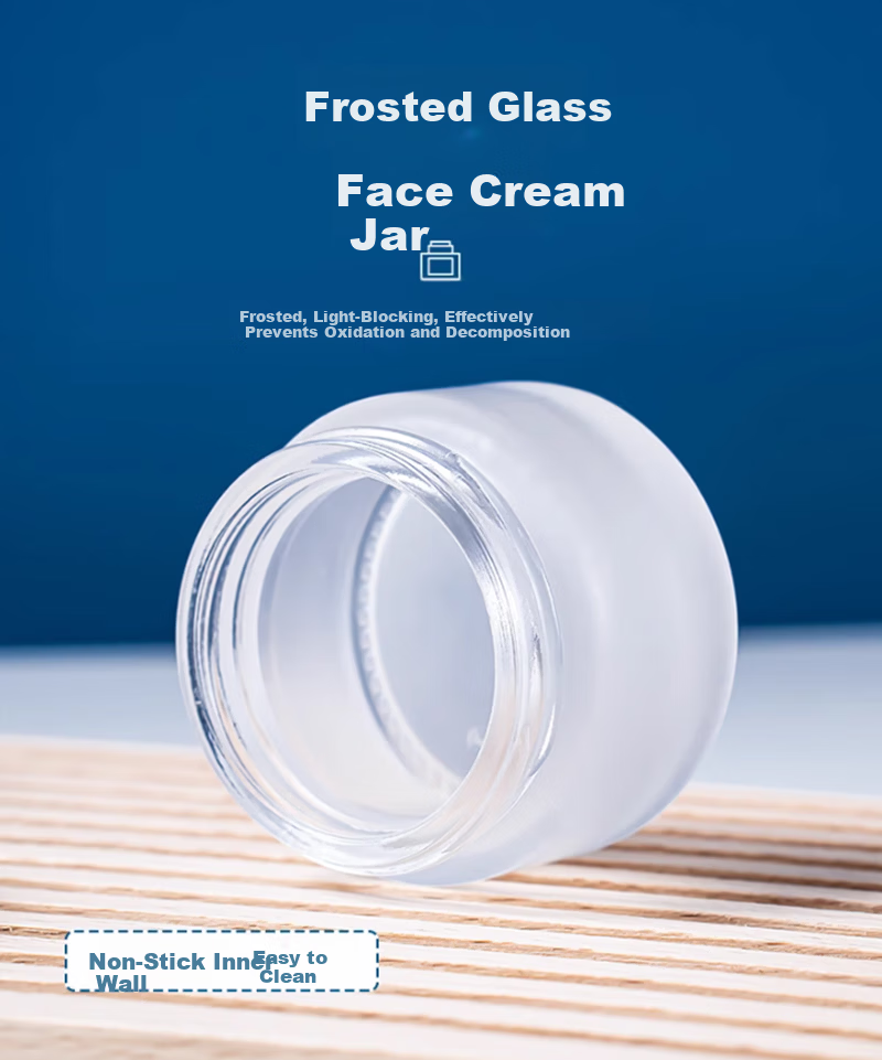 Yu Shang Jia Ren Face Cream Travel Sample Bottle Frosted Glass Portable Cosmetic Jar Empty Container 3