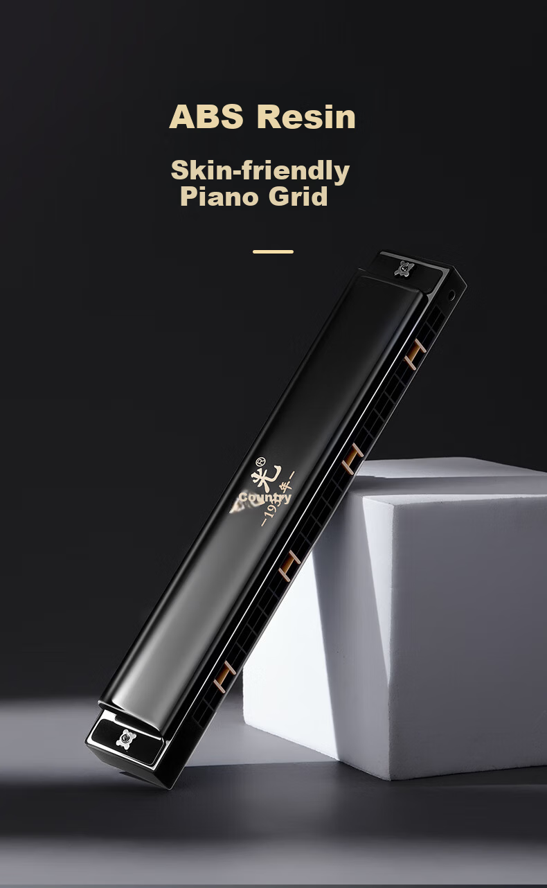 Guoguang 24-Hole Beginner Entry-Level Diatonic Harmonica C Key (Athens Black) Gift Box Edition 9
