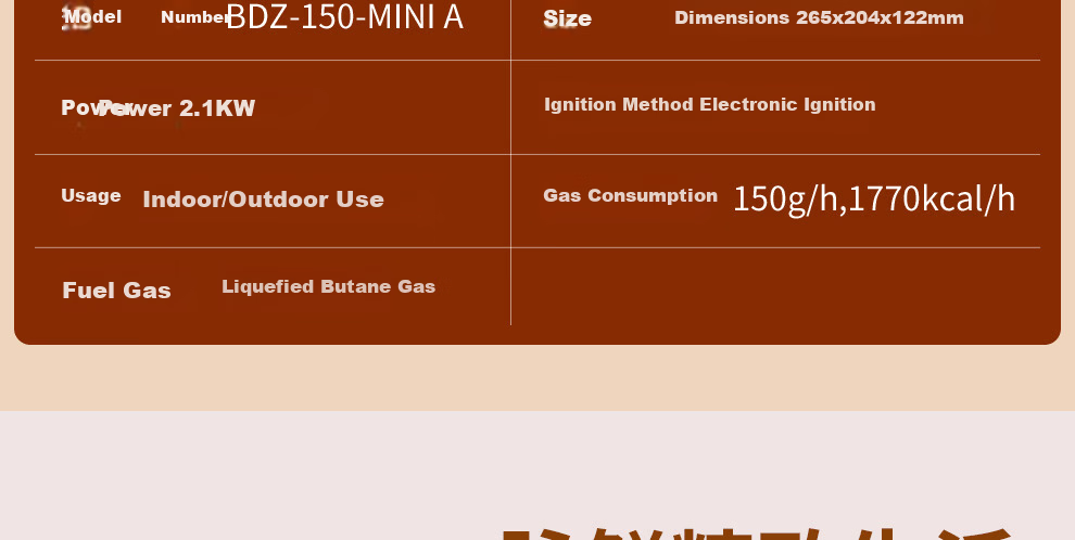 Maixian Portable Multifunctional Cassette Stove Latte Outdoor Mini Gas BBQ Stove 2.1kW Purple 32