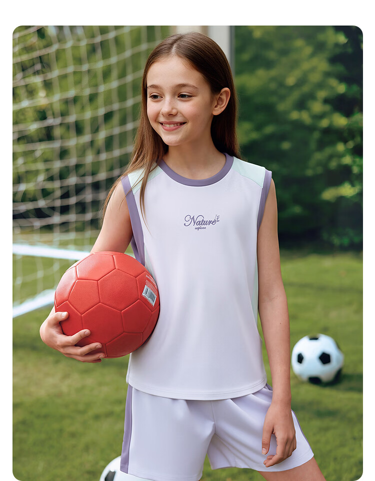 Balabala Girls' Vest Set Children's Two-Piece 2026 New Summer Quick-Dry Original Yarn Sun Protection UPF50+ Cooling 17