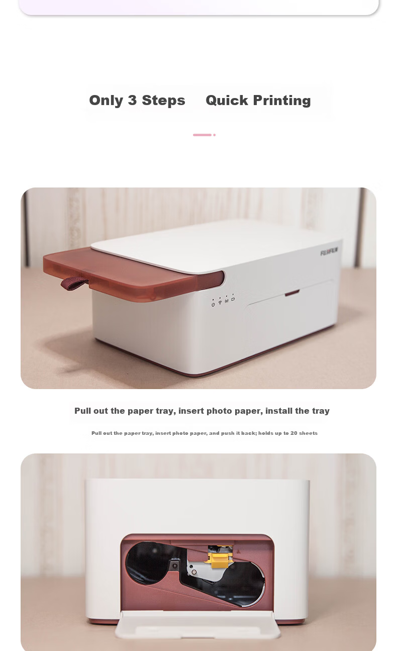 FUJIFILM Instax Mini Link 2 Pro Wireless Mobile Photo Printer with Built-in Battery, Home Photo Printer, Somme Pink, Multi-size ID Photo Printing 9
